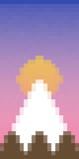 Sunset over a mountain