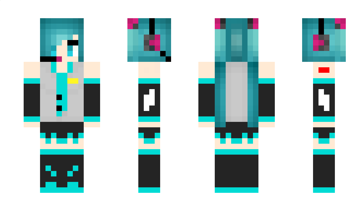 MikuHatsuneV01 Minecraft Skin