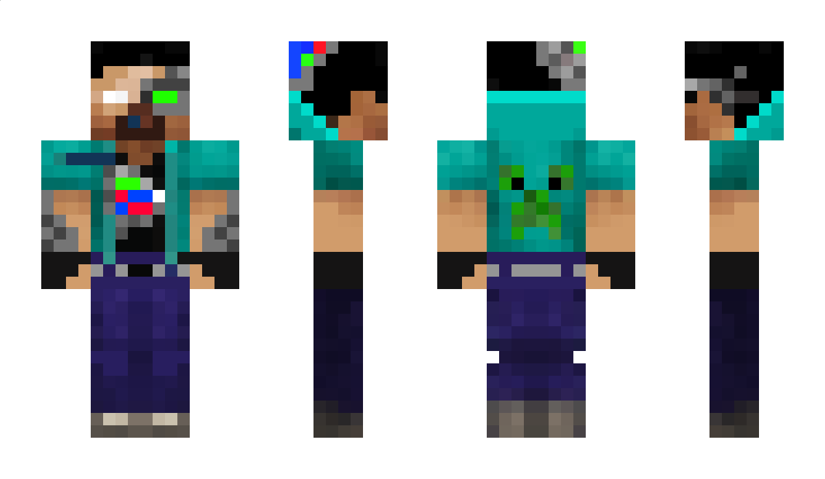 Cyborg_Herobrine Minecraft Skin