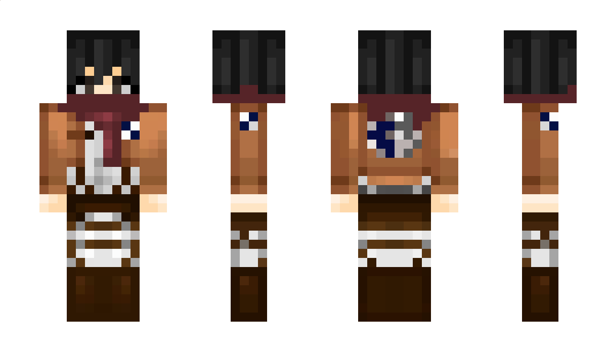 MikasaAOT Minecraft Skin