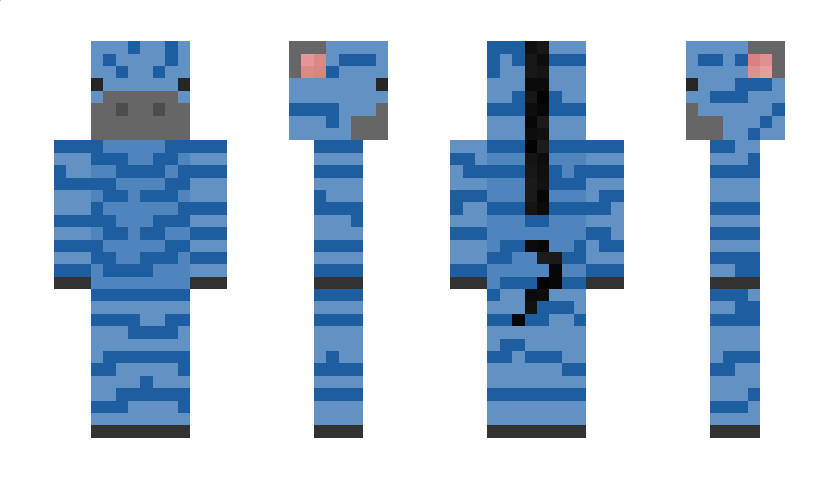 PaleBlueZebra Minecraft Skin