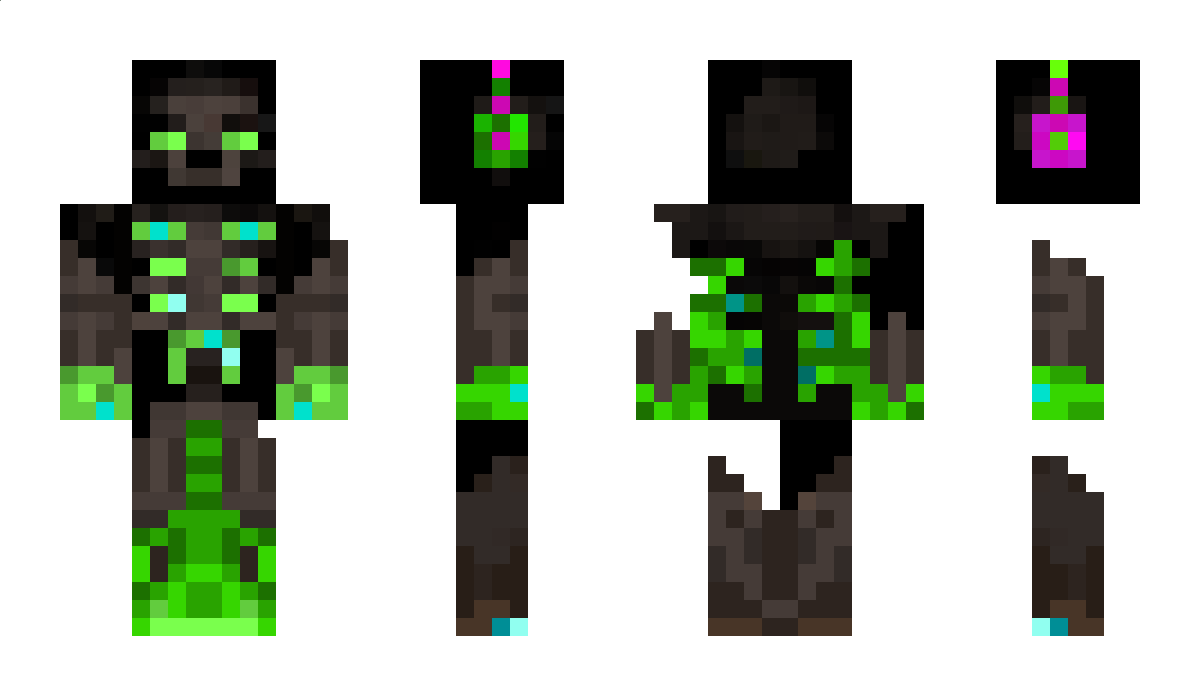 GreenSkeletonX Minecraft Skin