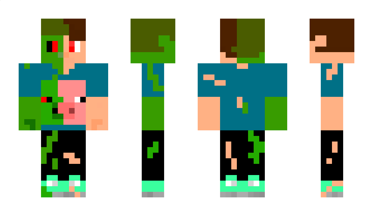 half_zombie Minecraft Skin