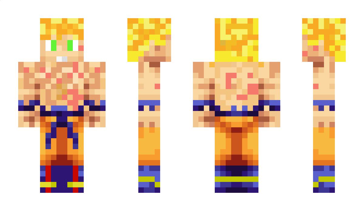 SSJ2Goku Minecraft Skin