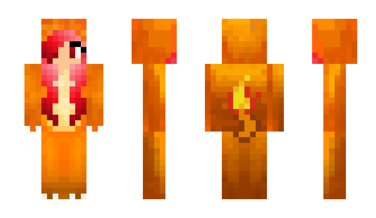 Sharmander Minecraft Skin