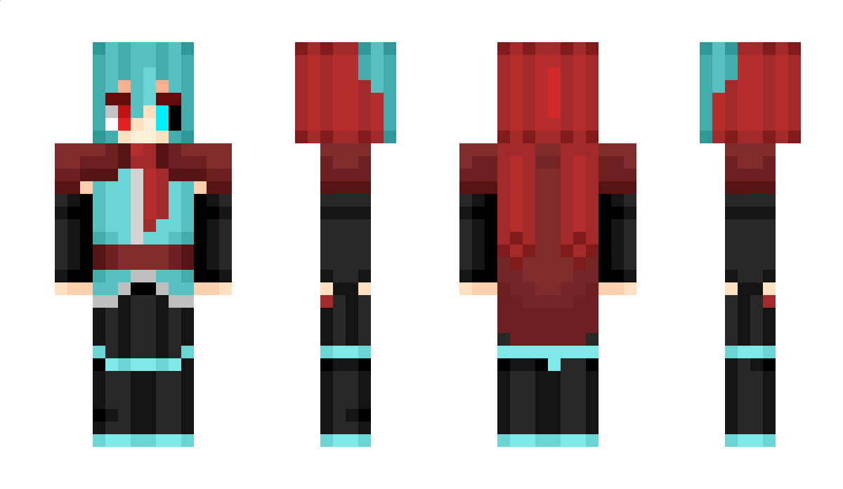 RedQueenMiku Minecraft Skin