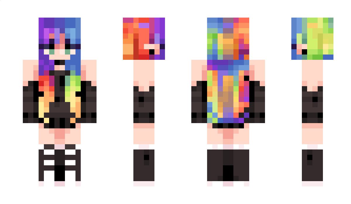 RainbowRaveFox Minecraft Skin