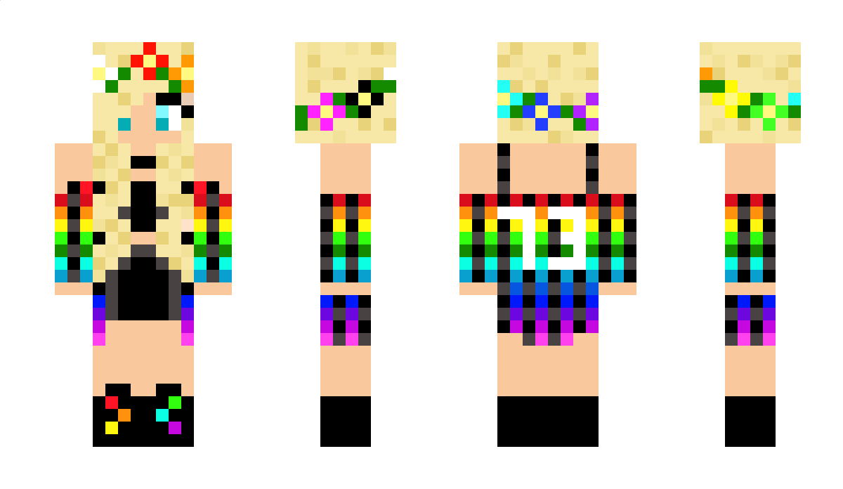 Regenbogenherz Minecraft Skin