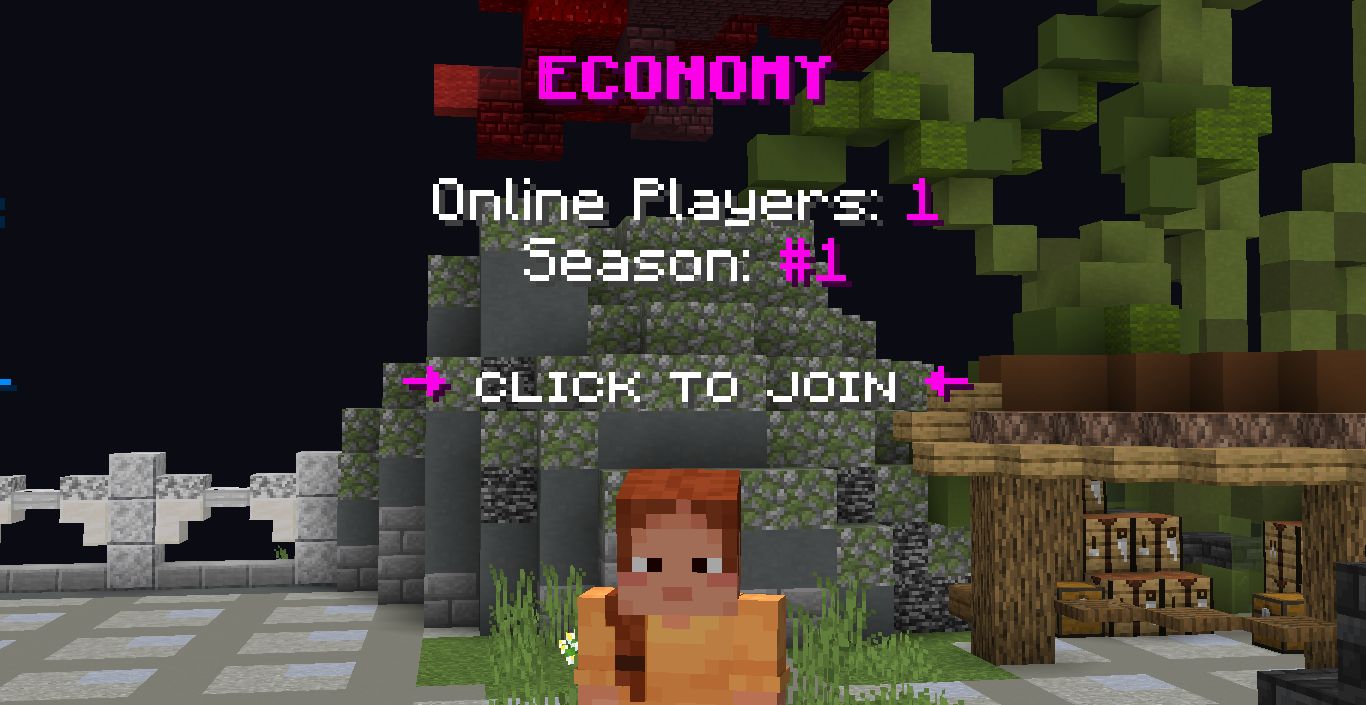 Economy Survival server where players grind and tryna be top in leaderboard for money, kills, shards. etc !