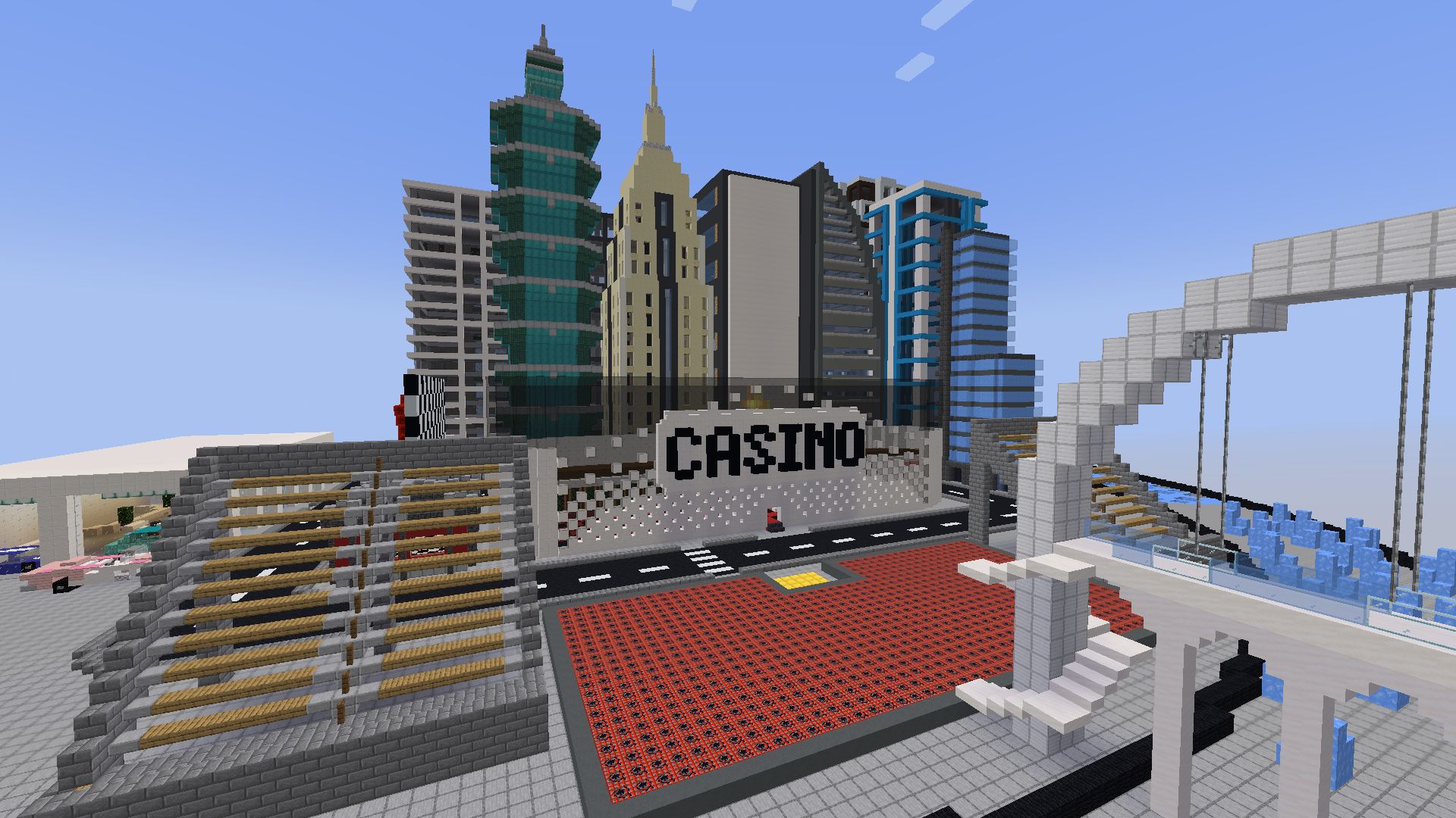 City island casino, spleef minigame and buildings