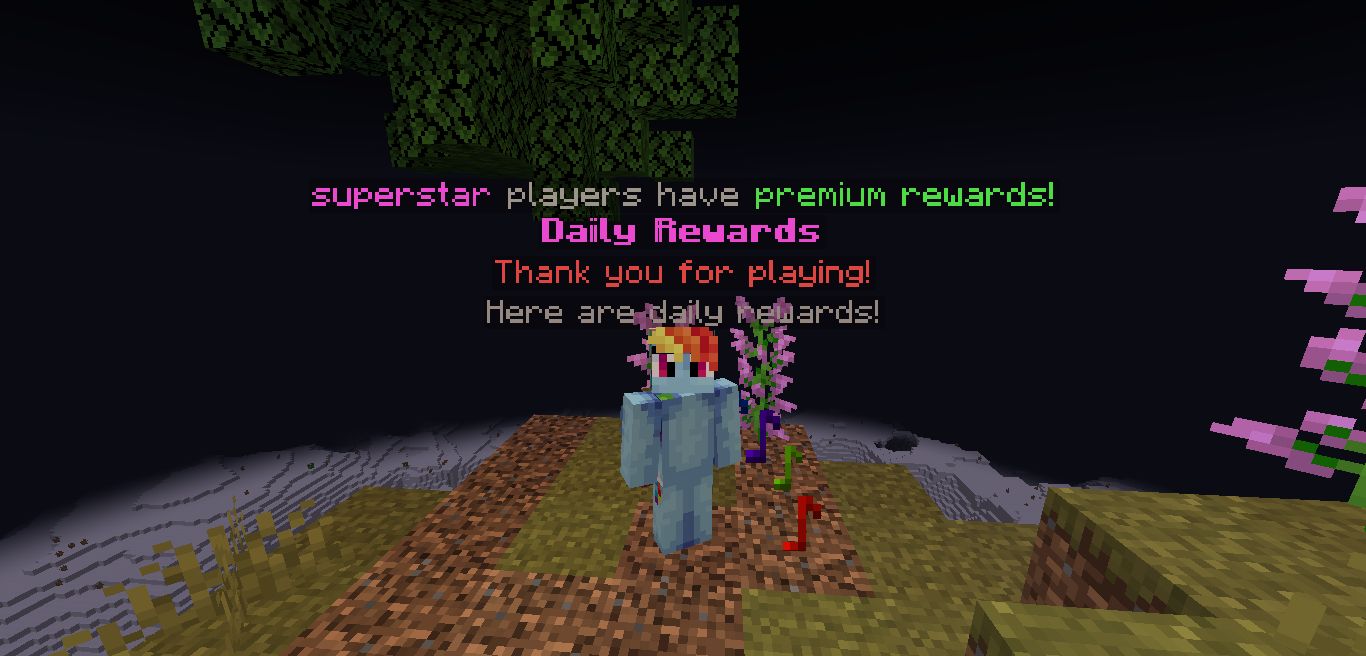 Unique rewards for playing on our server!